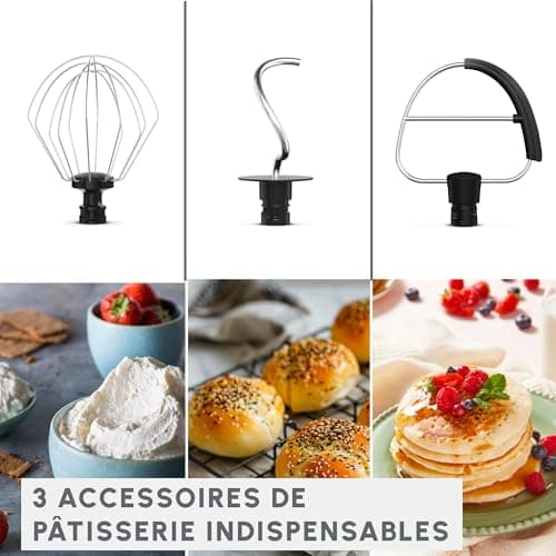 Moulinex, Bake Simple, Compact Mixer, Easy Use, Whisk, Beater and Mixer Hook, QA141AF0 - Image 6