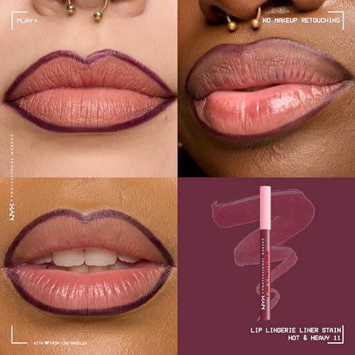 NYX Professional Makeup Lip Lingerie Liner - Matte Colour - Long-Lasting Waterproof - Smudge-Free & Transfer Resistant - Hot and Heavy 11 - Image 5