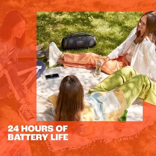 JBL Boombox 3 WiFi, Portable Speaker Compatible with Bluetooth and WiFi, JBL Original Pro Sound and Powerful Bass, Waterproof and Dust-proof, 24 Hour Battery Life, Black - Image 6