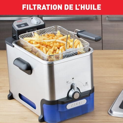 Tefal Oleo Clean Semi-Professional Deep Fryer 3.5 L, 2300 W, Up to 6 People, Automatic Oil Filtration, Digital Timer, Control Port, Thermostat, Oil Storage Box FR804015 - Image 5