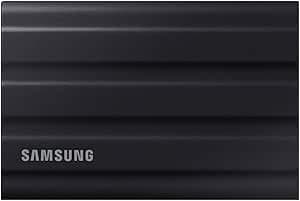 Samsung External SSD T7 Shield, 1 TB, Black, MU-PE1T0S/EU, Read/Write Speed up to 1050MB/s, USB 3.2 Gen 2
