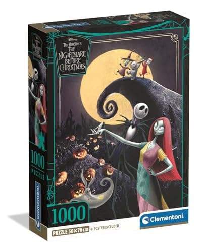 Clementoni - Puzzle for Adults 1000 Pieces, Disney Nightmare Before Xmas Compact Box, Made in Italy, 37060 - Image 2
