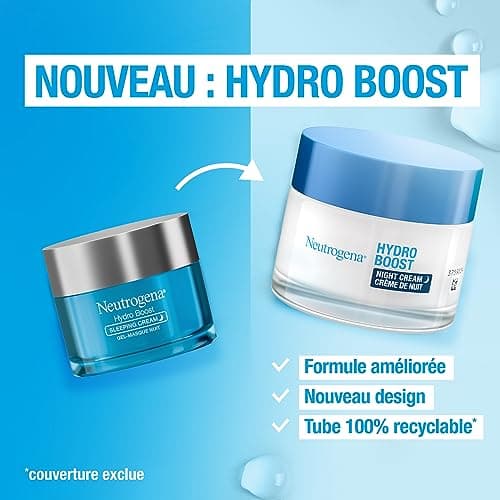 Neutrogena | Hydro Boost Night Cream (50 ml jar) - FNH Complex Moisturizing Face Cream - Hyaluronic Acid Face Treatment for Plumped and Revitalized Skin Overnight - Image 4