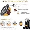 CAPMESSO Nespresso capsule vertuo compatibili reusable coffee capsules to reuse Vertuoline pods, refillable Vertuo capsules on all Ver machines (3 PCS Silicone Caps) - Image 6