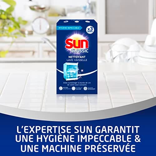 Sun Classic Dishwasher Cleaner 3 Doses Against Limestone and Fat Deposits - Image 4