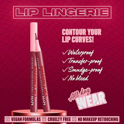NYX Professional Makeup Lip Lingerie Liner - Matte Colour - Long-Lasting Waterproof - Smudge-Free & Transfer Resistant - Hot and Heavy 11 - Image 4