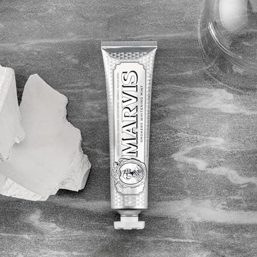 Marvis Dentifrice blanchissant pour fumeurs, Menthe, 85 ml, Favorise le blanchiment naturel des dents, Dentifrice anti-plaque & fraîcheur longue durée - Image 7