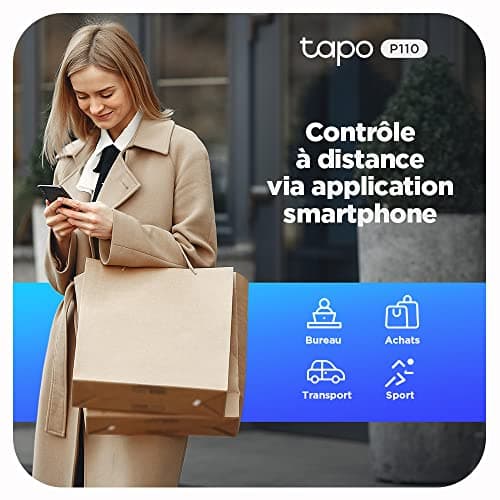 Tapo Prise Connectée WiFi, Suivi de consommation, 16A Type F, compatible avec Alexa et Google Home, Contrôler le radiateur, le chauffage, Économie d'énergie, Commande vocale, Tapo P110(1-pack) - Image 8