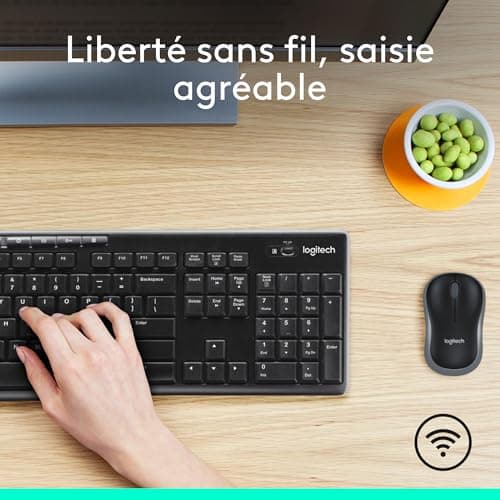 Logitech MK270 Combo Clavier Souris sans Fil pour Windows, Connexion 2.4 GHz, Souris sans Fil Compacte, 8 Touches de Raccourci/Multimédia, Batterie Longue Durée 2 Ans, PC/Portable, AZERTY Français - Image 3