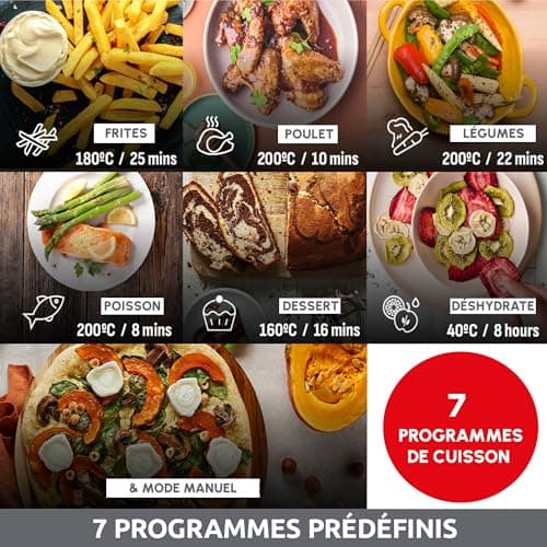 Moulinex Easy fry Essential inox, 8,3L, Jusqu'à 8 personnes, 7 Programmes intuitifs, Air Fryer, Repas complet, synchronisation, Économie d'énergie, Application dédiée, EZ901820 - Image 6