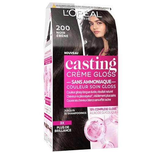L'ORÉAL PARIS - Semi-Permanent Hair Colour Tone on Tone - Gloss Care Colour - Ammonia Free - Casting Cream Gloss - Shade: Ebony Black (200) - Image 3