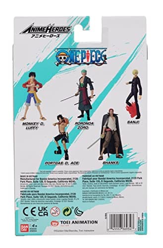 BANDAI - Anime Heroes - One Piece - Portgas D. Ace Figure 17 cm - Officially Licensed One Piece - Action Figure Ace - 36934 - Image 5