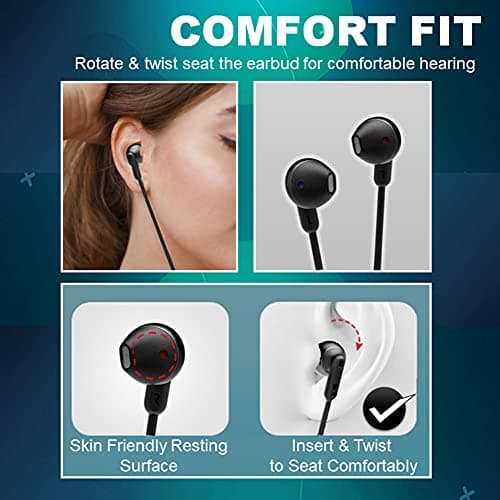 JBL TUNE215BT - Wireless Bluetooth Earbuds - Multi-Source Connection - Soft Ergonomic Earbuds for Comfortable Wearing - Up to 16 Hours of Battery Life - Black - Image 8