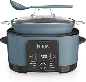 Ninja Foodi PossibleCooker 8 L, 8-in-1 Multicooker and Slow Cooker, Nonstick Bowl, Spoon and Lid, Cooker, Steamer, Steamer, Searing, Roasting, 8 servings, Grey, MC1001EU