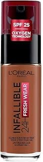 L'Oréal Paris - Fond de Teint Fluide Infaillible 24h Fresh Wear - Tous Types de Peaux - Teinte : Ambre Profond (375) - 30 ml