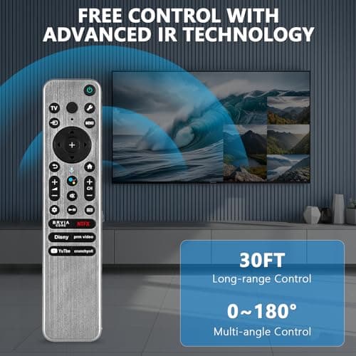 RMF-TX910U Télécommande vocale de rechange pour Sony BRAVIA XR/KD/XR Series X77L A95L X95L X93L A80L X90L A75L avec manuel de l'utilisateur (français non garanti) - Image 5