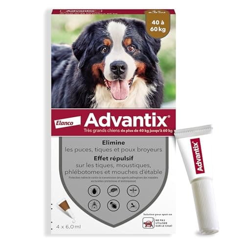 Advantix Extra Large Dog Between 40 and 60 kg – Dog Pipettes Against 6 Parasites – Treatment and Protection for Your Pet for 4 Weeks – 4 x 5 ml - Image 2
