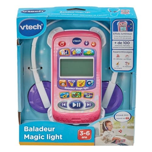 VTech - Magic Light Pink Music Player for Children with Headphones and Backlit Screen, Light Effects, Educational Music and Games, Gift for Children from 3 to 6 Years - Image 8
