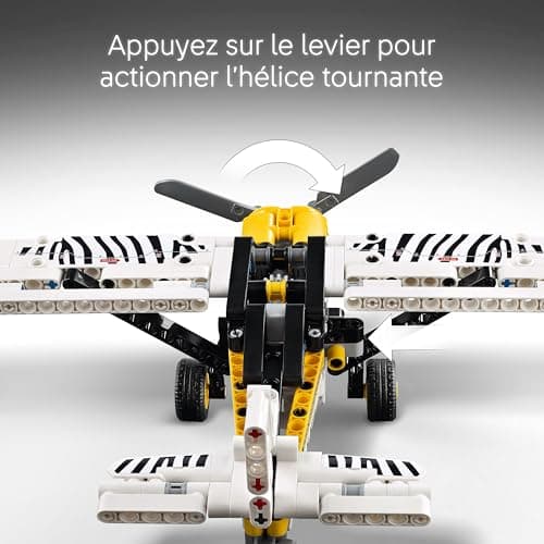 LEGO Technic L'Avion de Brousse Construction Game for Boys and Girls from 8 Years Old Model with 4-Cylinder Engine with Pistons and Propeller – Gift Idea for Children with Mechanical Enthusiasts 42198 - Image 4