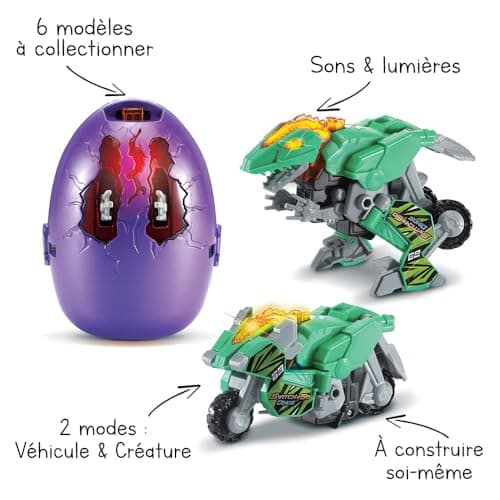 VTech - Switch & Go Dinos Surprise 2nd Generation, Dinosaur Egg, Transformable Sound Toy, Building Game, 6 Models to Collect, Gift for Children from 4 Years Old - Image 3