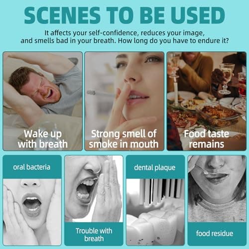 Mint Oil Pulling Mouthwash with Tongue Scraper - Natural Coconut Oil Puller for Teeth Whitening, Fresh Breath, Whitening Teeth and Gums Plus (474ml2pack) - Image 5