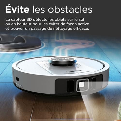 Shark PowerDetect Robot Vacuum Cleaner with 60 Day Self-Emptying Base - Carpet, Hard Floors & Pet Hair - 3D LiDAR Navigation - Wi-Fi/App - Odour Free Cartridge, 2 Brushes Included - White - Image 8