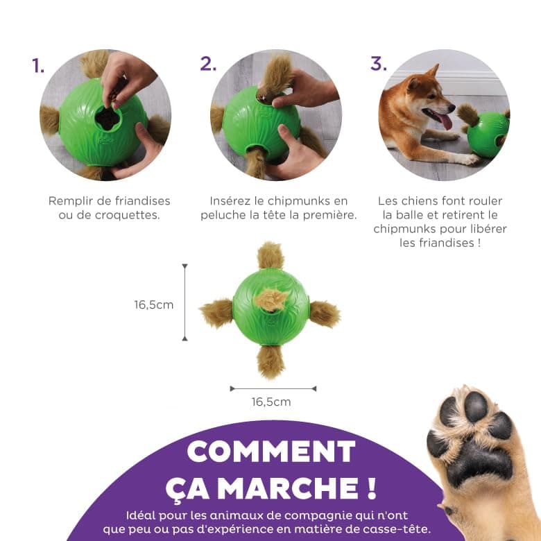 Outward Hound Nina Ottosson by Dog Snuffle N' Treat Ball GRN - Image 4
