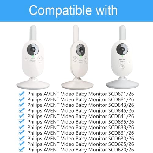 BECEMURU Versatile Flexible Clamp Mount with 1/4 Screw Connection Docking Station Compatible with Philips Avent Video Baby Monitor SCD843/26, SCD833/26, SCD881/26,SCD891/26 - Image 4