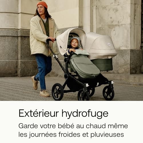 Bugaboo Footmuff - Essential Accessory for Pushchairs, Water and Weather Resistant, Comfortable Toes, Warm and Breathable in Evening Pink - Image 4