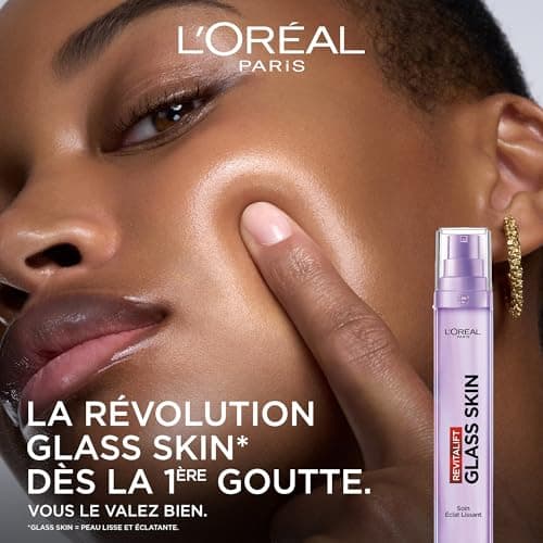 L'Oréal Paris - Smoothing Radiance Face Cream - Hydration Glass Skin Liquid Cream - With Hyaluronic Acid & Vitamins B5 and Cg + B3 - All Skin Types - Revitalift Filler Glass Skin - 50 ml - Image 4