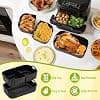 28PCS Moule Silicone Accessoires Air Fryer pour Philips Série 1000 Double Panier 7.1L, Réutilisable Plat Airfryer Liners Accessories pour Philips Dual Panier Friteuse à Air (NA154/00) - Image 7
