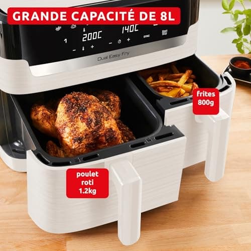 Moulinex Easy fry Collection Ivory, 8L, Up to 8 people, 6 Intuitive Programs, Air Fryer, Full Meal, Sync, Energy Saving, Dedicated App, EZ901AF0 - Image 5