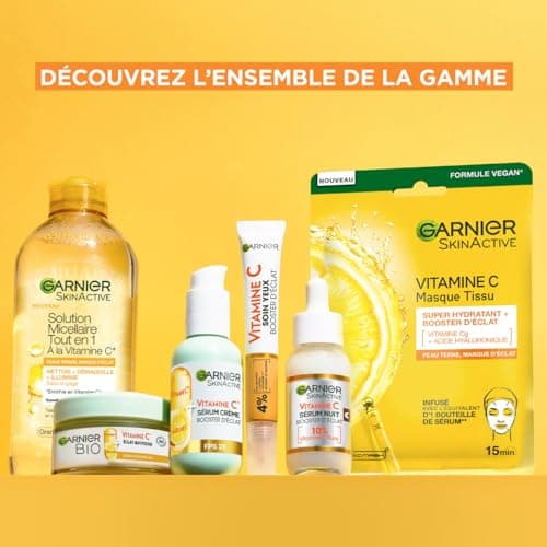 GARNIER Skin Active - Soin Yeux Booster D'Éclat - Réduit Les Cernes & Signes De Fatigue - Niacinamide, Caféine, Vitamine C, Poudre De Banane - Vegan & Cruelty Free - Tous Types de Peaux - 15 ml - Image 8