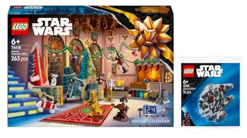 75418 LEGO Star Wars Advent Calendar 2025 & 30708 Millennium Falcon Miniature Model - Image 2