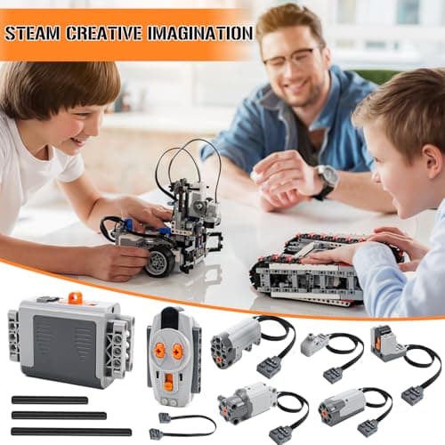 Technik Power Functions Servo Motor Function Kit 25 Pieces, Technik Motor Kit, Battery Box, Electric Motor Toy, Power Technik Function Kit Compatible with Lego Technic - Image 7