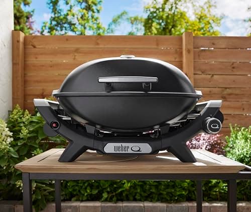 Weber Q2100N Gas Grill, Cooking Surface 53 x 39 cm, 1 Burner, Enamelled Cast Iron Grill (2 parts), Cast Aluminium Lid and Bowl – Black (1501069) - Image 5