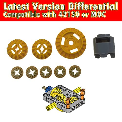 SEEMEY Latest Differential Gear and Axle Parts Set Compatible with Lego Technic Parts, Gears Chain lnks Pins Axles Assortment Differential 123Pcs Pack - Image 3