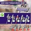 Dyson V7 V8 V10 V11 V15 Brush Flexible 180° Swivel Brush with 4 LED Headlights and 2 Replacement Rollers Hard Floors and Carpet - Image 3