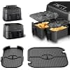 Air Fryer Anti-Splash Grille for Philips Dual Basket 9L, Air Fryer Accessory for Philips Series 3000 NA350/Series 5000 NA550, Anti-Spatter Airfryer Grid Effective Protection Heated Spiral - Image 2
