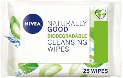 NIVEA Aloe Vera Cleansing Wipes (25 Pieces) - Herbal Makeup Removers, Gentle and Effective Moisturizing Facial Wipes with Organic Aloe Vera - Image 1