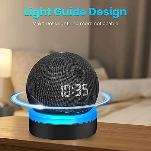 For Amazon Echo Dot 4 / Echo Dot 5 Holder with Luminescent Desktop Stand Accessories with Integrated Cable Management, No Screws Required, Speaker Rack (Amazon Echo Dot 4 / Echo Dot 5, Black) WL808 - Image 6