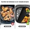 Air Fryer Silicone Mould for Ninja AF140EU 4.7L Pro Deep Fryer, 5 Pieces Reusable Square Fryer Mould for Ninja AF180EU 6.2L Silicone Liners for Foodi Max 2 Compartments - Image 7