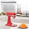 Attachment Slicer and Shredder Grater for KitchenAid Mixer on Stand - Cheese Grater, Vegetable Chopper, Fruit/Salad Cutter - Vegetable Cutter Accessory with 5 Blades per MMOBIEL - Image 4