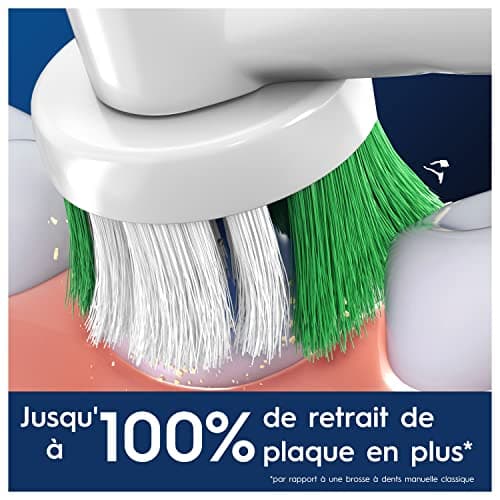 Oral-B Pro Lot De 10 Brossettes De Rechange Précision Clean, AUTHENTIQUES, Blanches, 3 Types De Filaments Et Tête Ronde Pour Un Nettoyage Précis, Embouts Pour Brosses A Dents Electriques Oral B Pro - Image 3