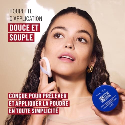Rimmel London Match Perfection Poudre de fixation libre, Formule légère, Fini Mat, Maquillage Vegan,18 g, 001, Translucent - Image 8