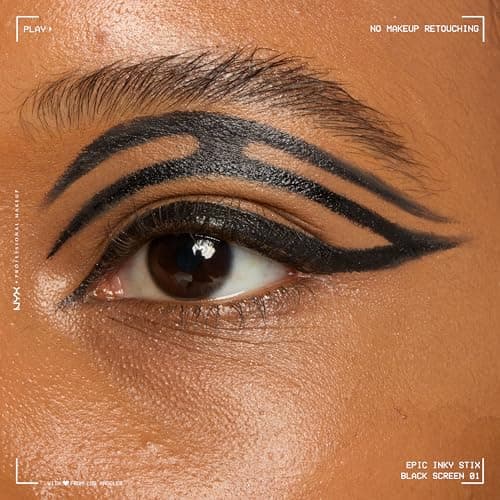 NYX Professional Makeup Epic Inky Stix - Eyeliner gel-crème waterproof - Tenue 24H Sans Bavure ni retouche - Pointe biseautée ultra-précise - Teinte : Black Screen - Image 4