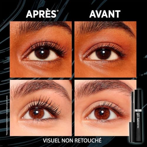 L'Oréal Paris - Mascara Volume and Length +5 mm - Without Package - Ceramic Infused - Telescopic Lift - Black - Image 4