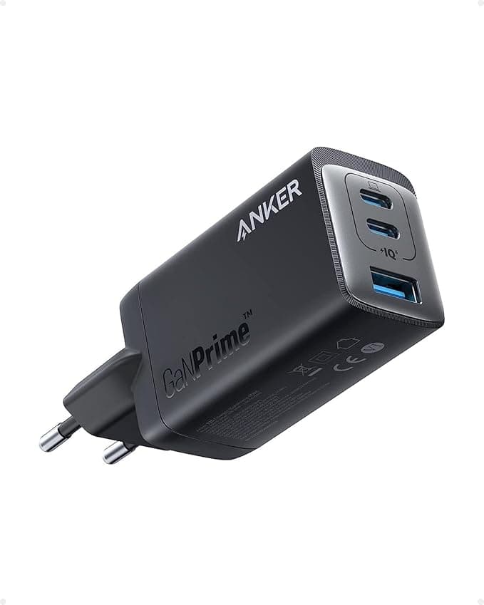 Anker 735 USB C Charger (GaNPrime 65W), Compact 3-Port Wall Charger for MacBook Pro/Air, iPad Pro, Galaxy S22/S21, HP Spectre, Note 20/10+, iPhone 13/Pro, Pixel, and More
