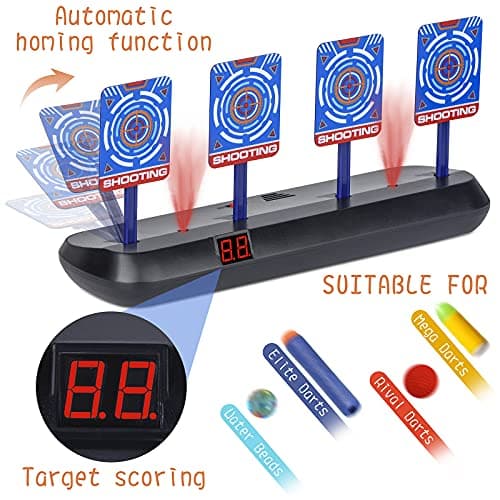 Electric Target with Tactical Vest, 1 Rifle for Children and 20 Darts Set of Nerf Accessories, Birthday Gifts Toys for 6 7 8 9 10 Years Children Boy - Image 5