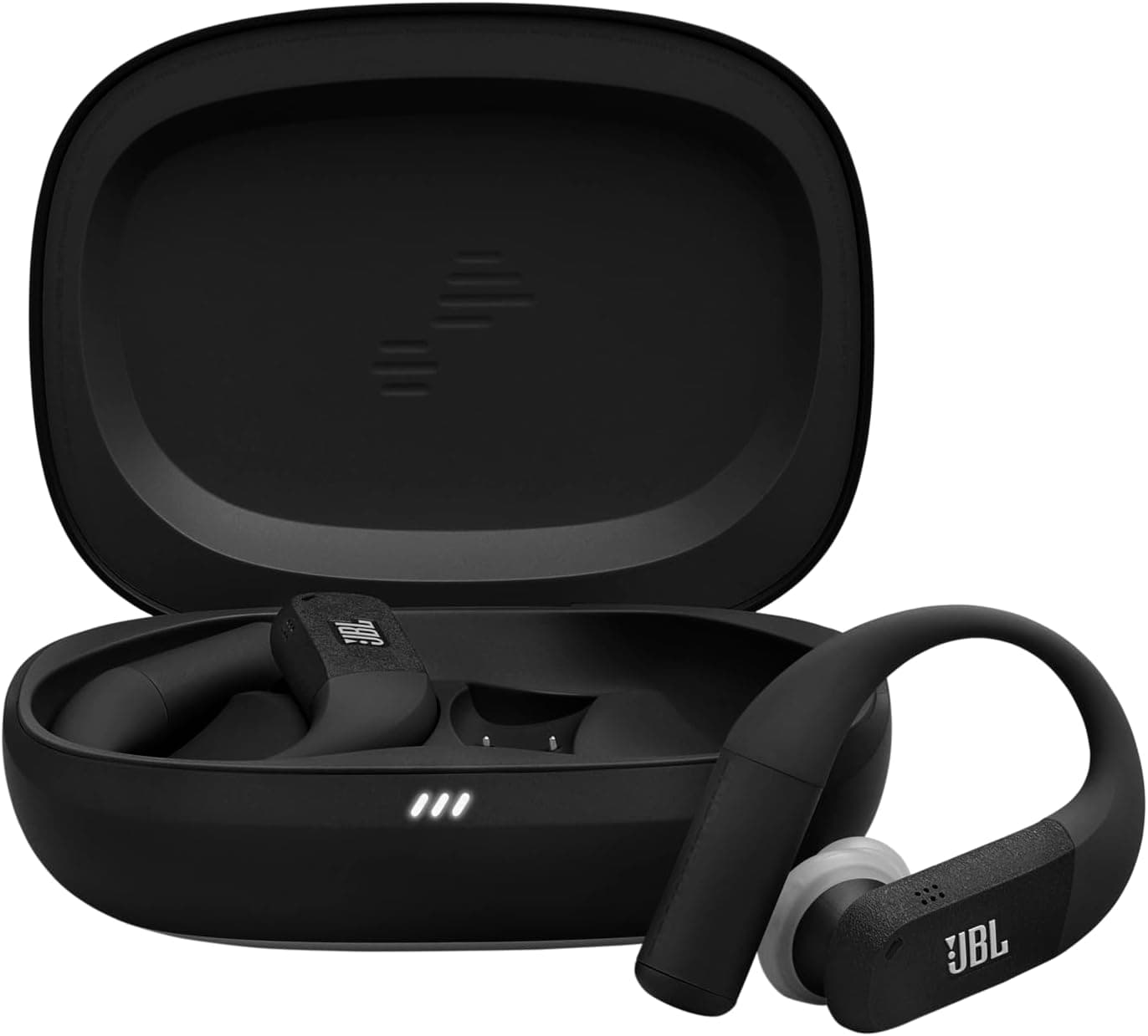 Écouteurs de sport sans fil JBL Endurance Peak4 à réduction de bruit intra-auriculaire BT, 48hrs d'autonomie, TwistLock Secure Fit, étanche à l’eau et à la poussière IP68, son JBL Pure Bass, noir/gris - Image 1